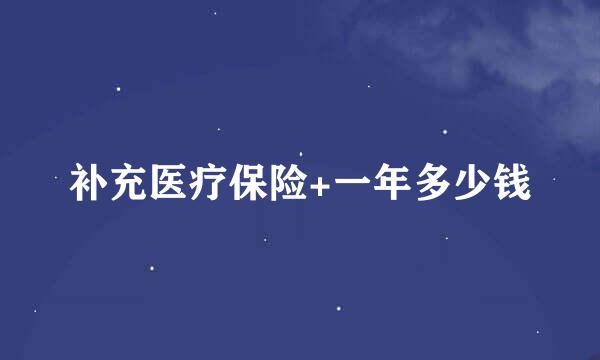 补充医疗保险+一年多少钱