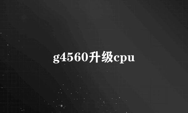 g4560升级cpu