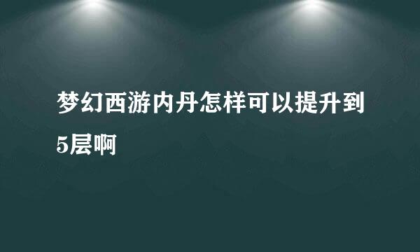 梦幻西游内丹怎样可以提升到5层啊