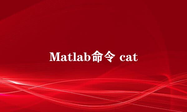 Matlab命令 cat