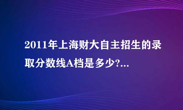 2011年上海财大自主招生的录取分数线A档是多少?我儿子考了277.5分能不能进A档?