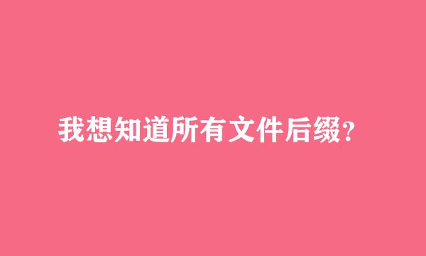 我想知道所有文件后缀？