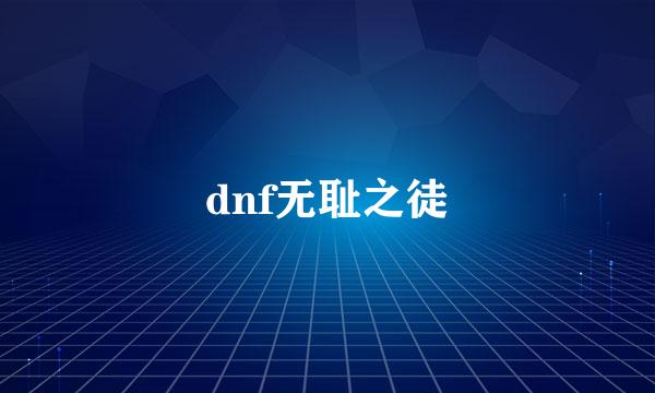 dnf无耻之徒