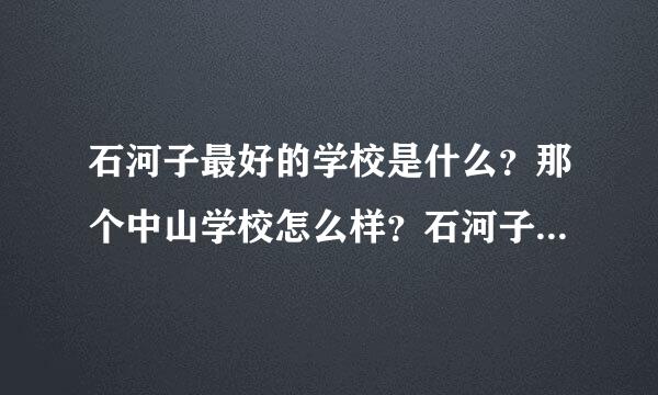 石河子最好的学校是什么？那个中山学校怎么样？石河子职业技术学院又怎么样？