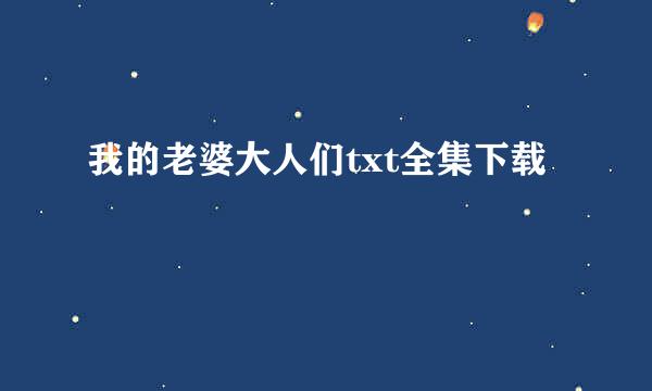 我的老婆大人们txt全集下载