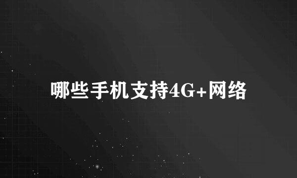 哪些手机支持4G+网络