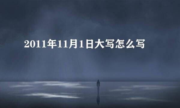 2011年11月1日大写怎么写