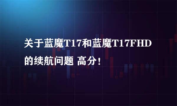 关于蓝魔T17和蓝魔T17FHD的续航问题 高分！