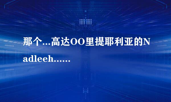 那个...高达OO里提耶利亚的Nadleeh...翻译过来是什么意思...?