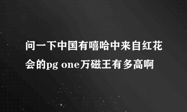 问一下中国有嘻哈中来自红花会的pg one万磁王有多高啊