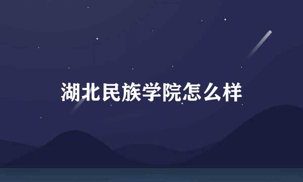 湖北民族学院怎么样