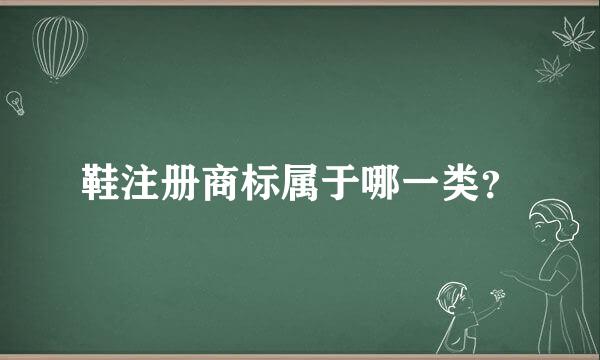 鞋注册商标属于哪一类？