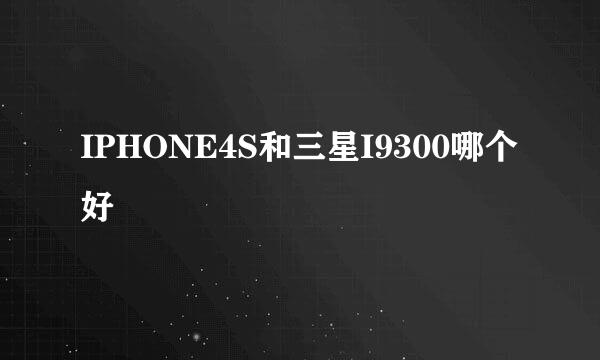 IPHONE4S和三星I9300哪个好