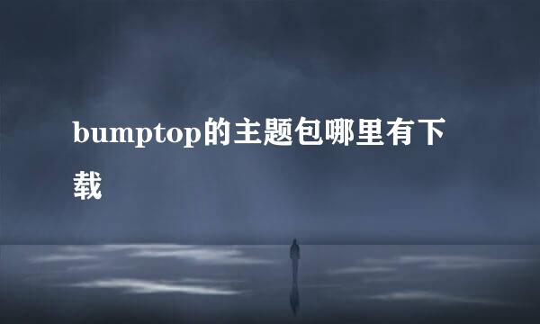 bumptop的主题包哪里有下载