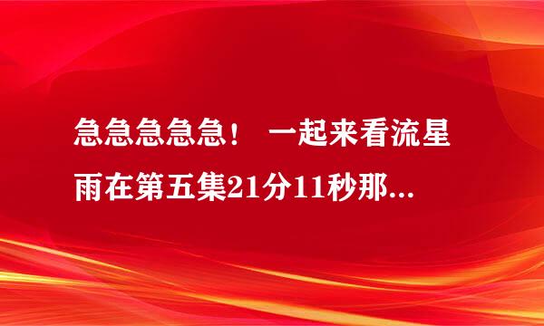 急急急急急！ 一起来看流星雨在第五集21分11秒那是什么音乐啊！