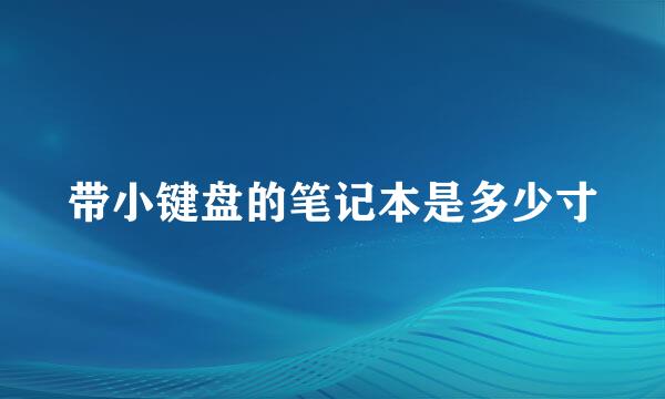 带小键盘的笔记本是多少寸