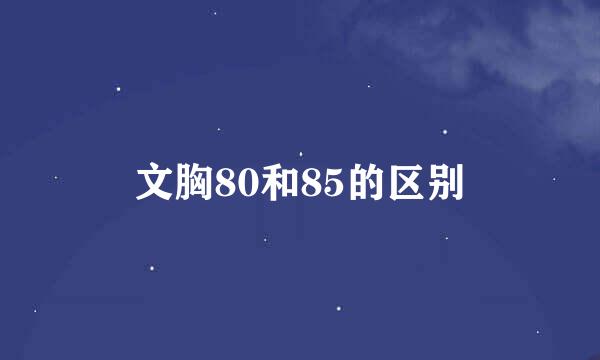 文胸80和85的区别