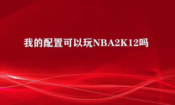 我的配置可以玩NBA2K12吗