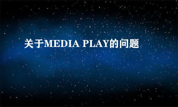 关于MEDIA PLAY的问题