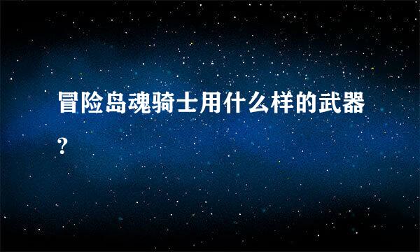 冒险岛魂骑士用什么样的武器？