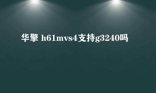 华擎 h61mvs4支持g3240吗