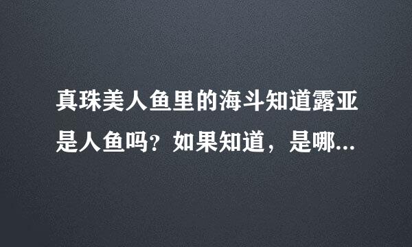 真珠美人鱼里的海斗知道露亚是人鱼吗？如果知道，是哪一集中知道的？