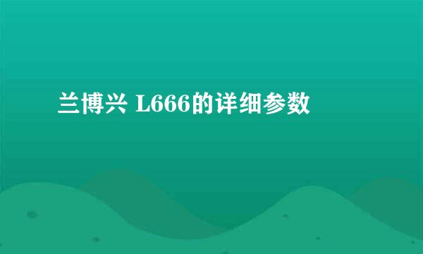 兰博兴 L666的详细参数