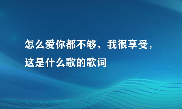 怎么爱你都不够，我很享受，这是什么歌的歌词