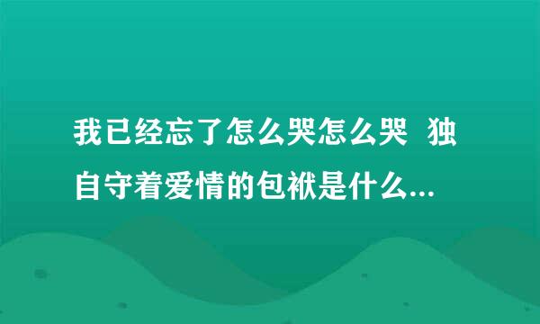 我已经忘了怎么哭怎么哭  独自守着爱情的包袱是什么歌的歌词？