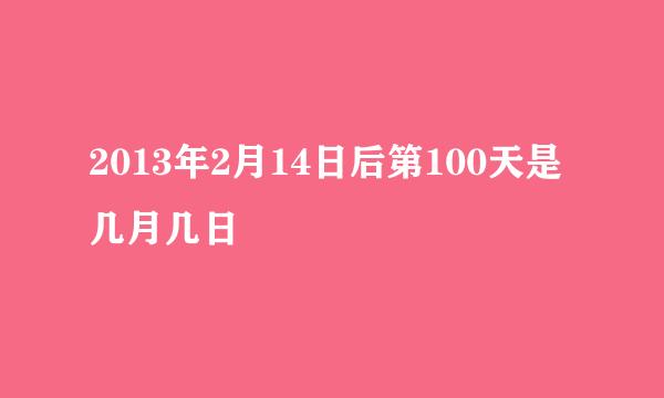 2013年2月14日后第100天是几月几日