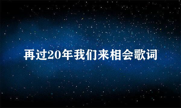 再过20年我们来相会歌词