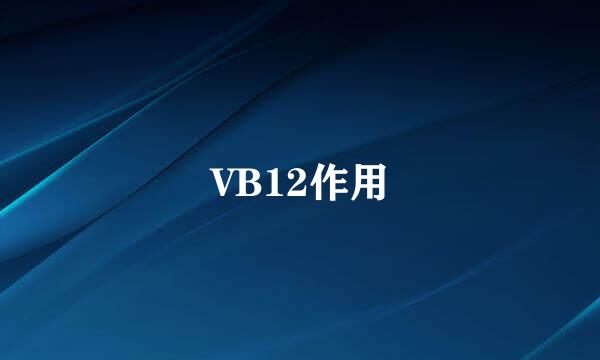 VB12作用