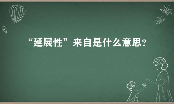 “延展性”来自是什么意思？