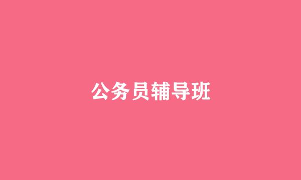 公务员辅导班