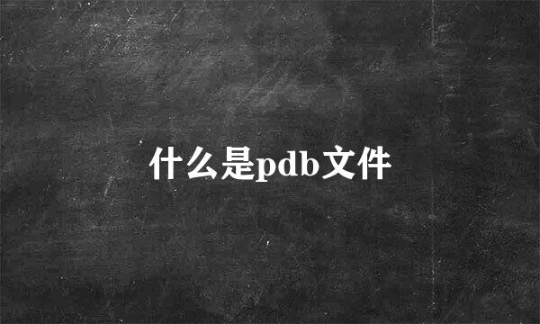 什么是pdb文件