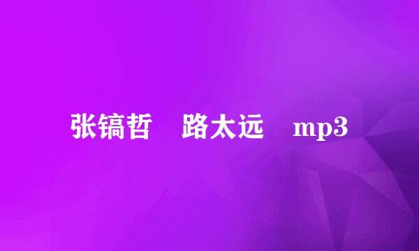 张镐哲 路太远 mp3