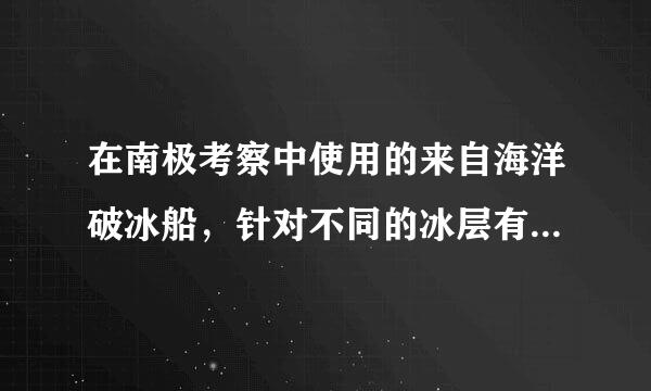 在南极考察中使用的来自海洋破冰船，针对不同的冰层有不同的破冰方法．其中一种破冰方法是：接触冰面前，船全