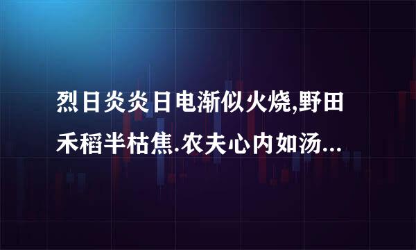 烈日炎炎日电渐似火烧,野田禾稻半枯焦.农夫心内如汤煮,公子王孙把扇摇.这首诗的作者是谁...