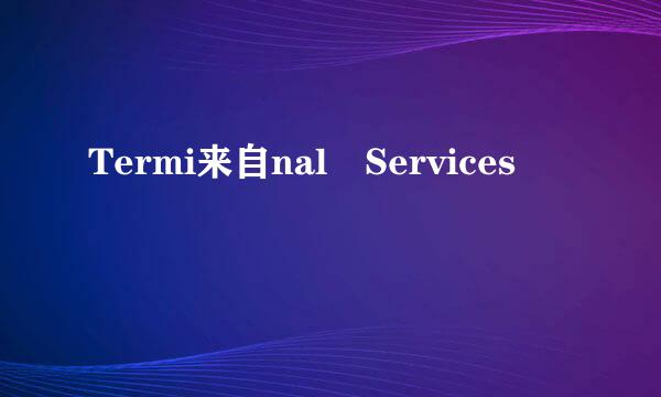 Termi来自nal Services