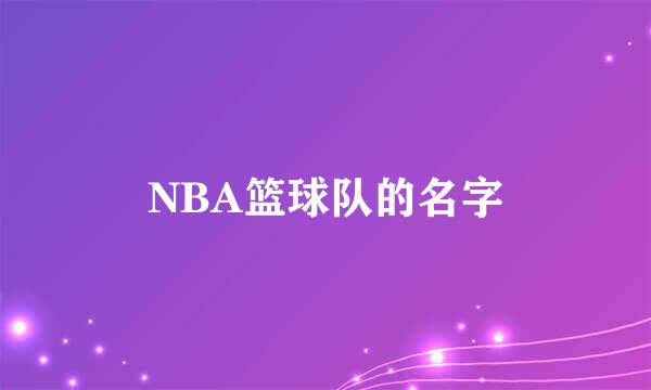 NBA篮球队的名字