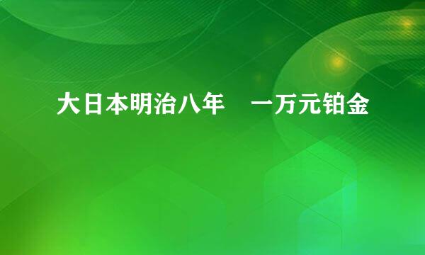 大日本明治八年 一万元铂金