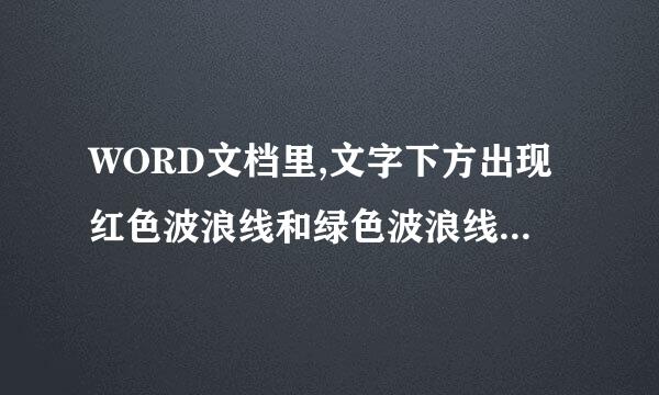 WORD文档里,文字下方出现红色波浪线和绿色波浪线分别代表什么?