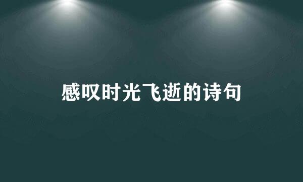 感叹时光飞逝的诗句