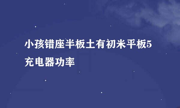 小孩错座半板土有初米平板5充电器功率