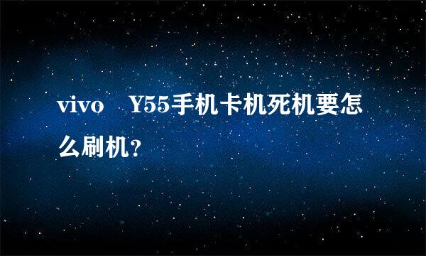 vivo Y55手机卡机死机要怎么刷机？