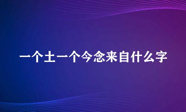 一个土一个今念来自什么字