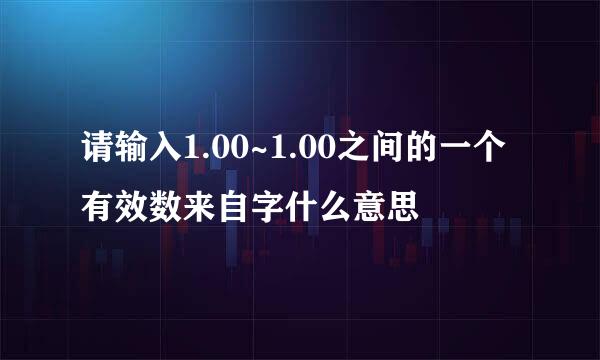 请输入1.00~1.00之间的一个有效数来自字什么意思