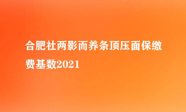 合肥社两影而养条顶压面保缴费基数2021