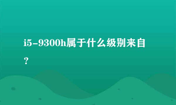 i5-9300h属于什么级别来自？