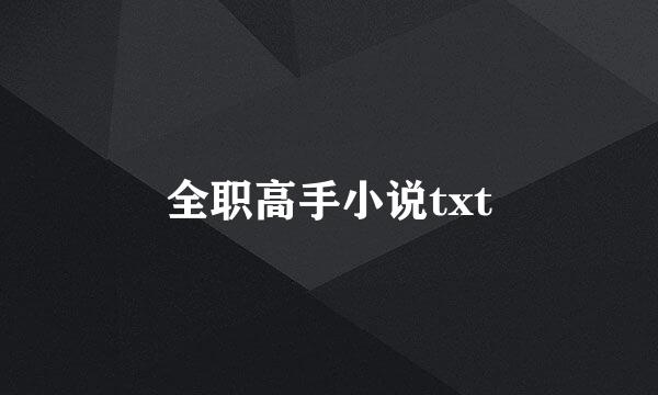 全职高手小说txt